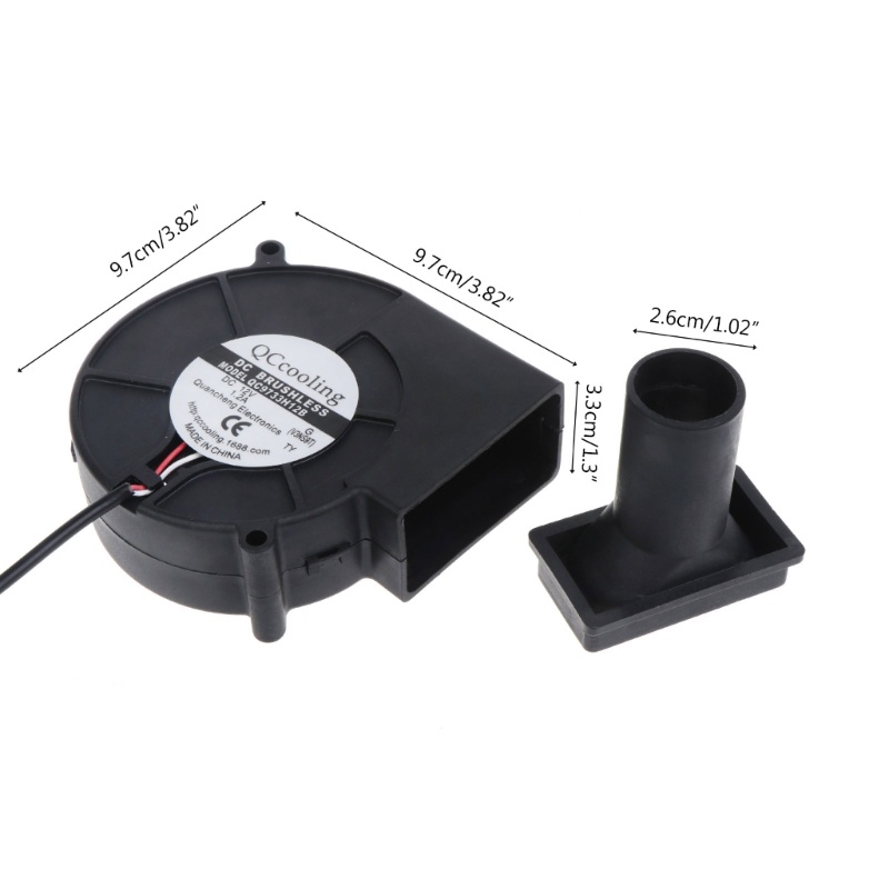 Kipas BBQ 12V 1.2A Tenaga USB-C Dengan Saklar ON / OFF