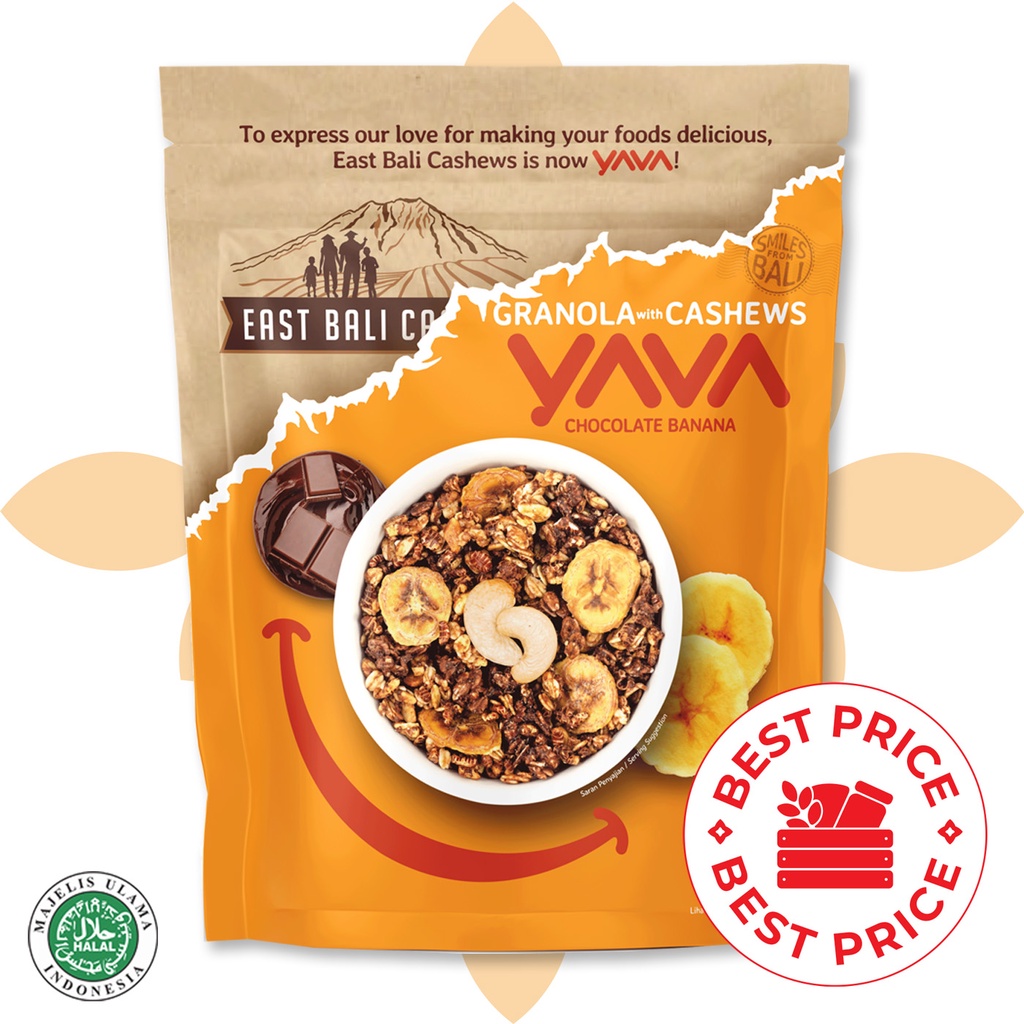 GRANOLA WITH CASHEWS - CHOCOLATE BANANA 400 GR - EAST BALI CASHEWS (YAVA)