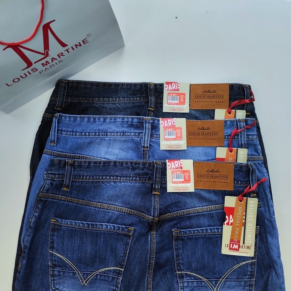 Celana Jeans Louis Martine Pria Original Panjang Size 28-38 Asli 100% Premium Standar Reguler Model Terbaru 2023