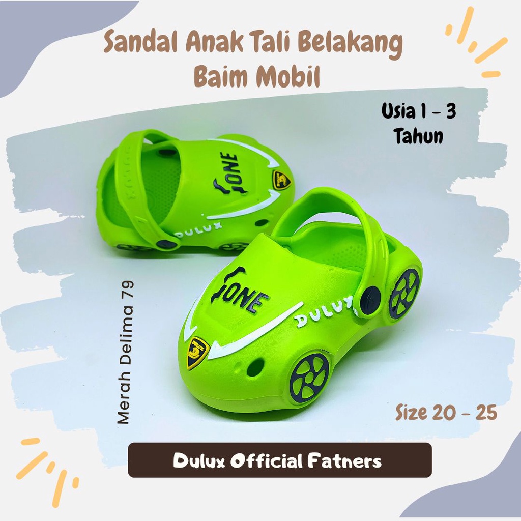 MD 79 - Sendal Anak Laki Laki Terbaru 2022 Usia 1 3 Tahun Baim Mobil Ready Stok