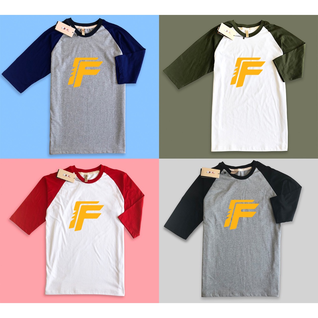 kaos raglan premium desain free fire logo