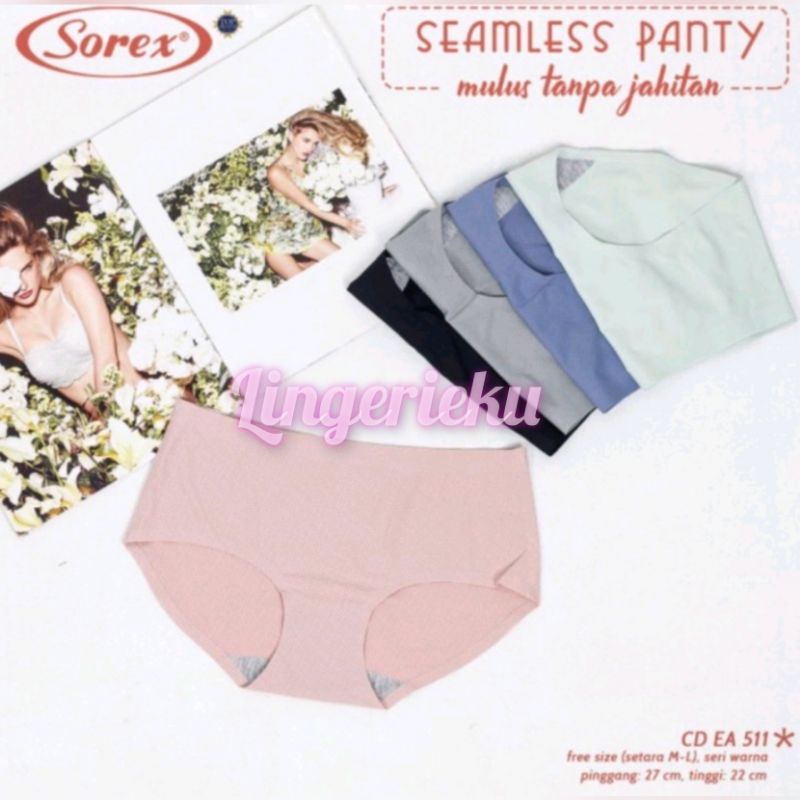 Sorex 511 CD Celana Dalam Wanita Segitiga Seamless Tanpa Jahitan Anti Nyeplak Berpori