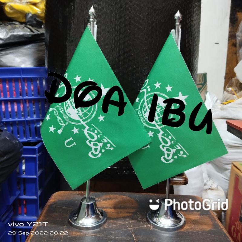 

best seller tiang stenlis meja+bendera NU