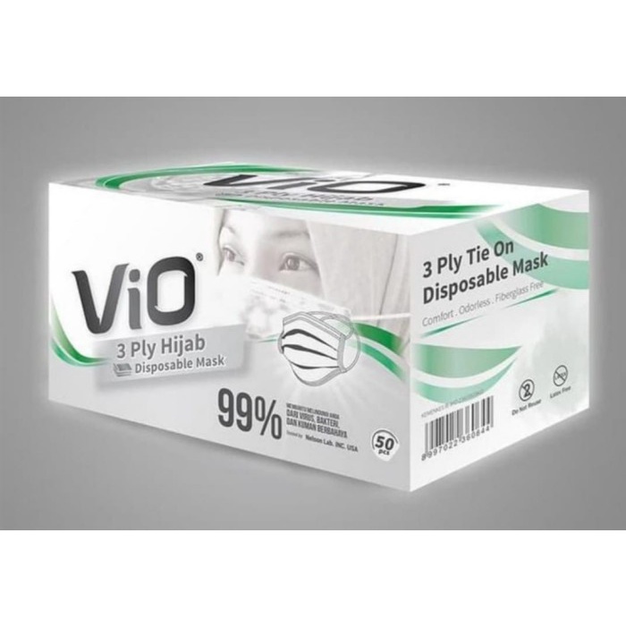 

MASKER/VIO MASKER HIJAB 3PLY 50PCS/BOX