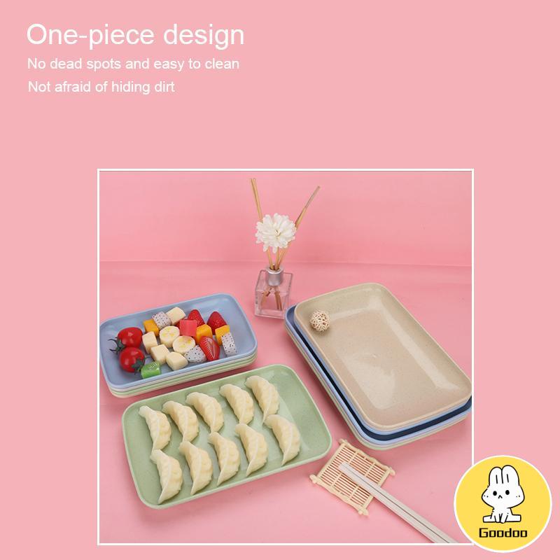 Piring Kecil Simple Longitudinal Piring Eat Snack Bread Cookie Bpa Free Plastic -Doo