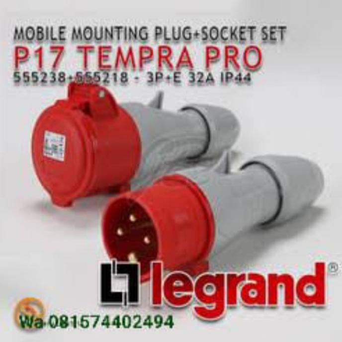 Stop Kontak 4 kaki 3 phase 32A Mobile mounting Legrand ready shipping