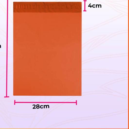 

Plastik Packing Polymailer Warna Orange 28x42 isi 100 pcs Tebal Gloosy