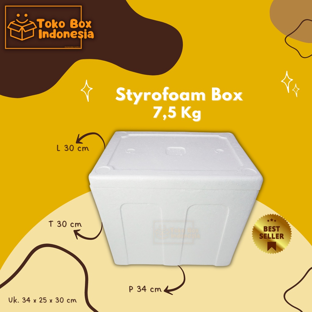 Styrofoam Box 7,5 kg / Sterofoam Box 7,5 kg / Sterofoam Frozen Food Soft Drink / Sterofoam Murah / G