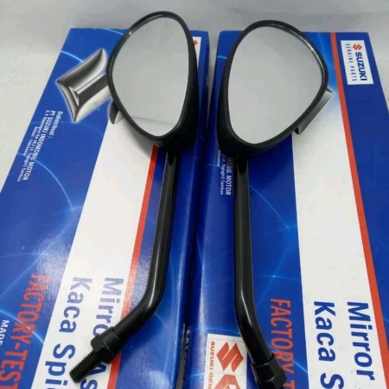 kaca spion satria fu sepasang batang hitam drat 12 original SGP