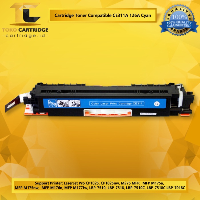 Cartridge Toner HP CE311A CE 311A 126A Cyan Printer Laserjet CP1025 CP1025nw 1025 1025nw M275 M175