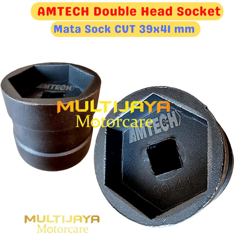 Mata Shock Sock Kopling 39x41 mm Kunci CVT Double Head Socket Sock Sok Kunci Mur Coupling