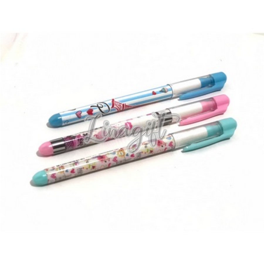 ( Ecer 1 Pc ) PEN GEL BERBAGAI MOTIF MENARIK / PENA PEN / BALL PEN MOTIF ECERAN