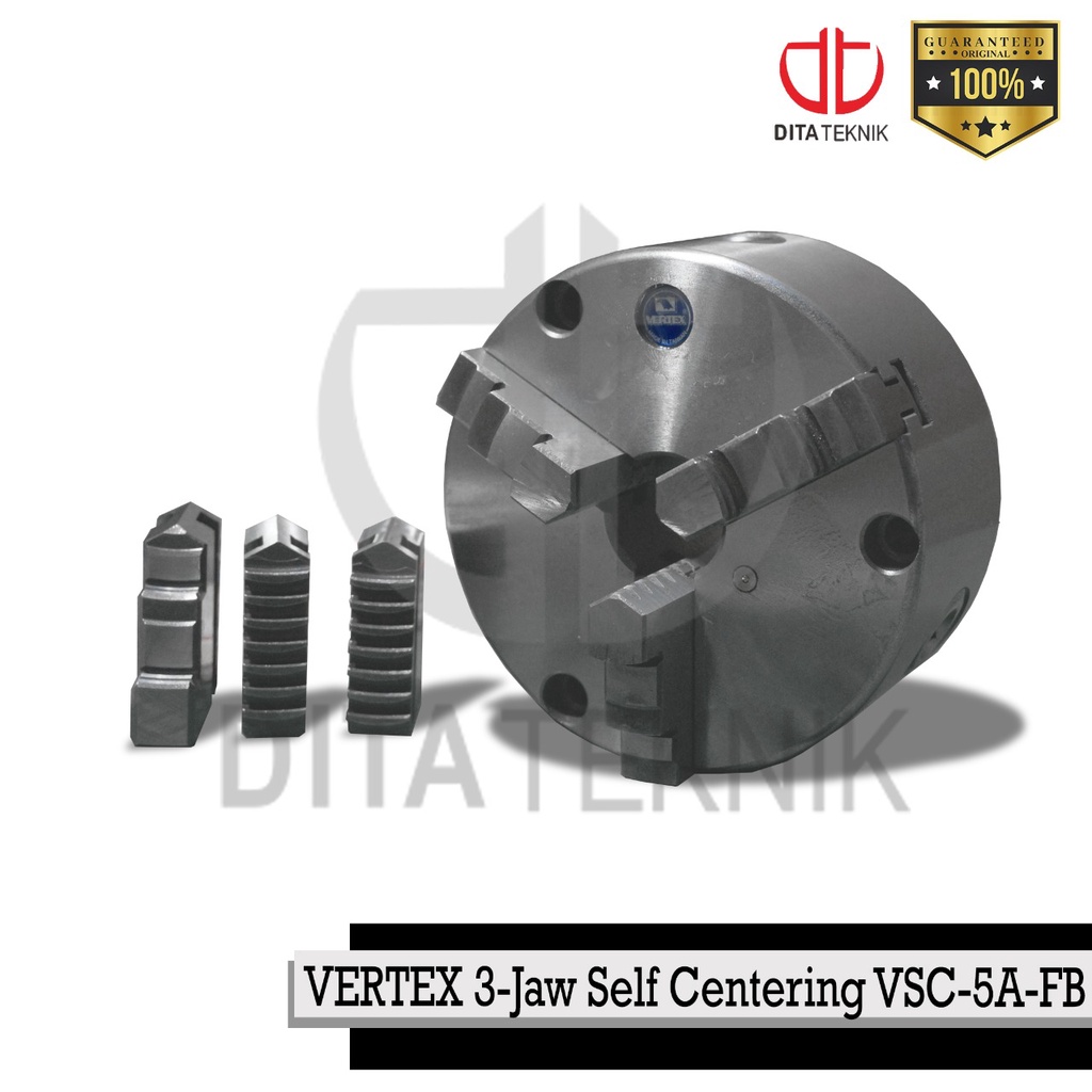 VERTEX VSC-5A Chuck Bubut 5" 3 JAW | Claw Bubut | Catok Kepala Bubut