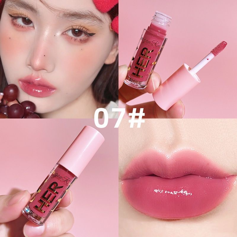 HER Lip Glow Lip Gloss Glitter Lipstik Liquid Cair Dragon Ranee-HER 07