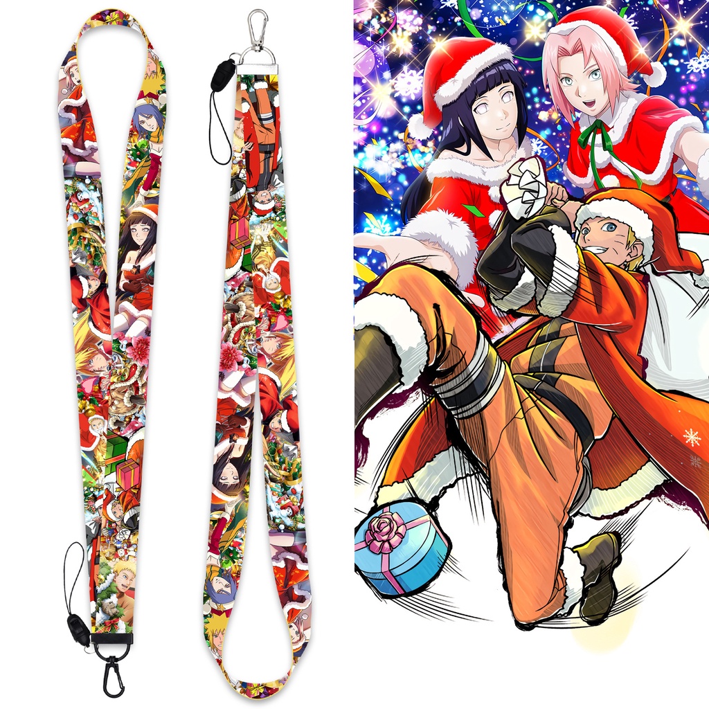 Tali lanyard Motif Naruto Sasuke Untuk Handphone
