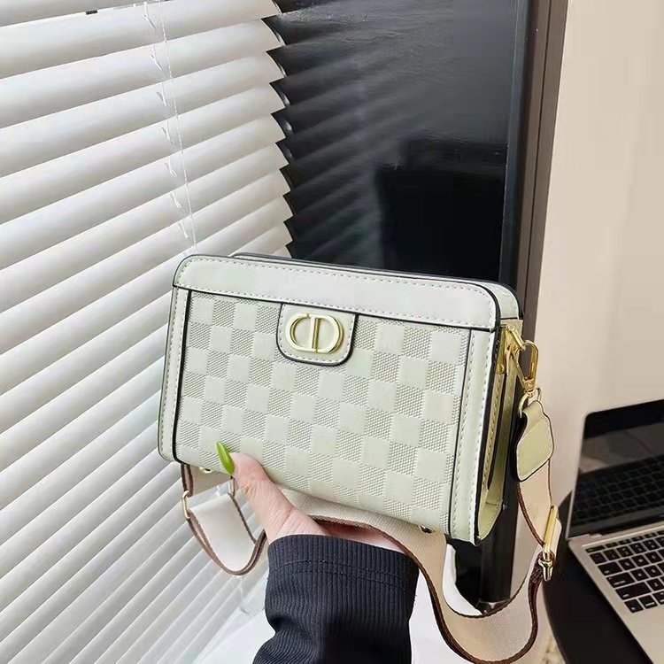 BJ65020 - BEIGE/BLACK/GREEN - TAS JINJING HANDBAG SLEMPANG KOTAK WANITA FASHION IMPORT MODIS ELEGAN TERMURAH TERLARIS TERBARU BAGSTORE JAKARTA TAS BATAM ZC5020