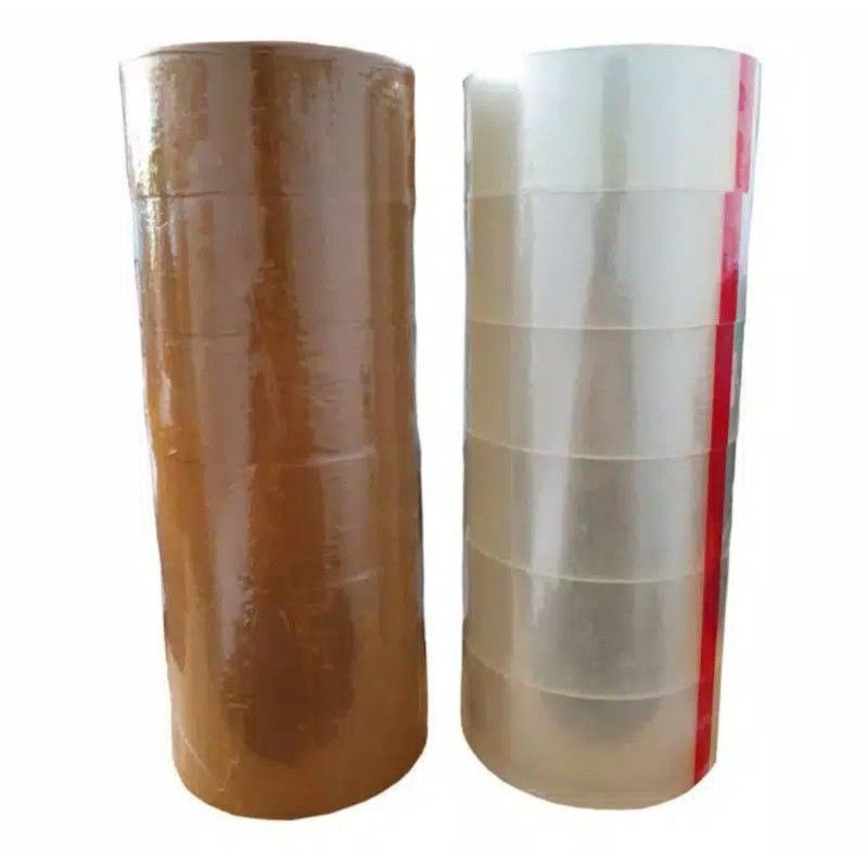 

Lakban bening-coklat 45mm x 90 yard