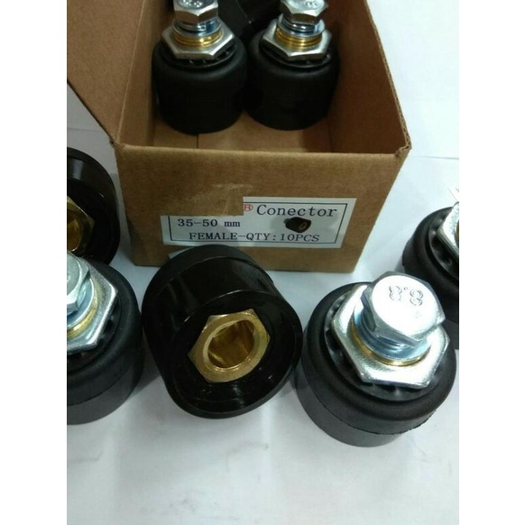 KONECTOR MESIN LAS 35-50 FEMALE - SOKET LAS COWOK BESAR - CONEKTOR LAS