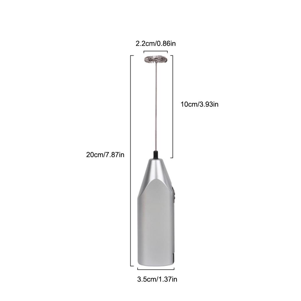 Pengocok Telur Elektrik Genggam Dapur Milk Frother DIY Whisk Baterai Dioperasikan Mangkuk Pengaduk Stainless Steel Kepala Rumah Tangga