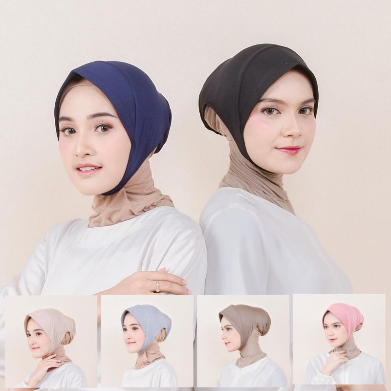 ciput inner jersey dalaman kerudung hijab pet cepol anti pusing melar adem ringan