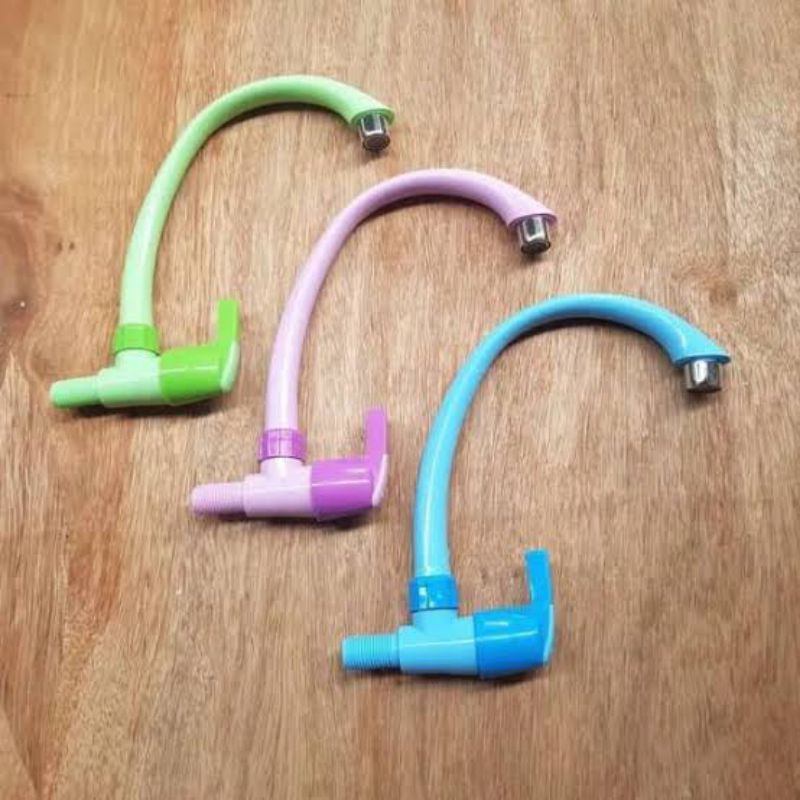 Kran angsa cuci piring plastik kepala engkol 1/2 inc BAGUS MURAH