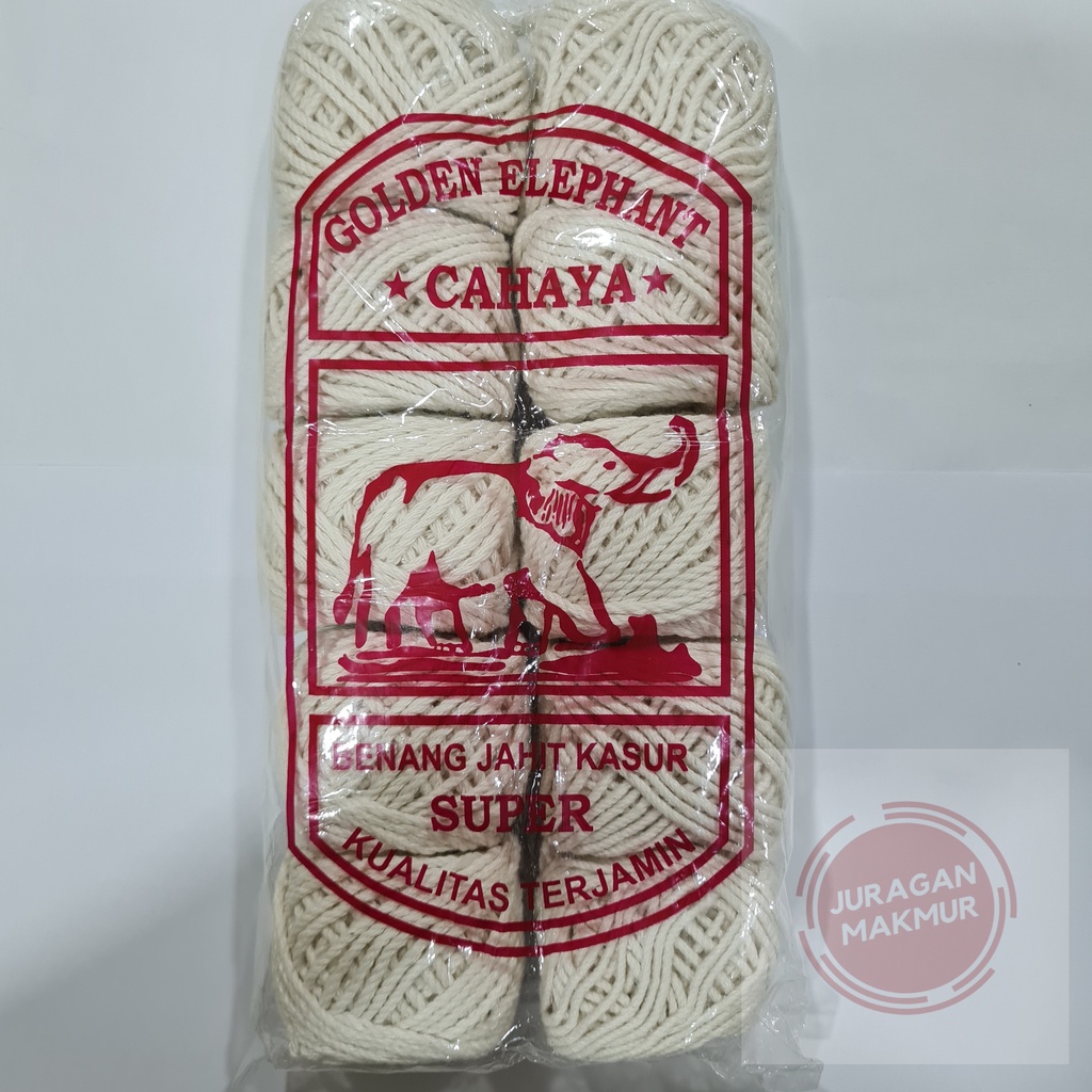 [10 roll] Benang Jahit Kasur - Tali Bakcang Bak Cang - Benang Tali Putih Kasur Rami Bangunan Bendera