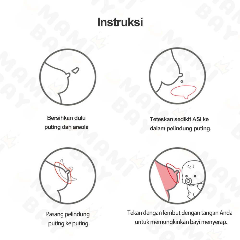 OKEYI Nipple shield Pelindung puting ibu menyusui Bahan Silikon melindungi gigitan bayi