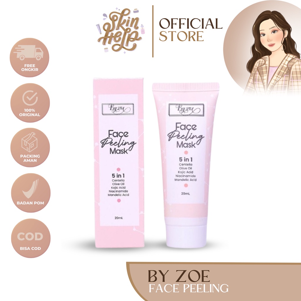FACE PEELING MASK 5IN1 BYZOE BPOM ORIGINAL FACE PEELING MASK BY ZOE MASKER WAJAH WITH PEELING N SCRU