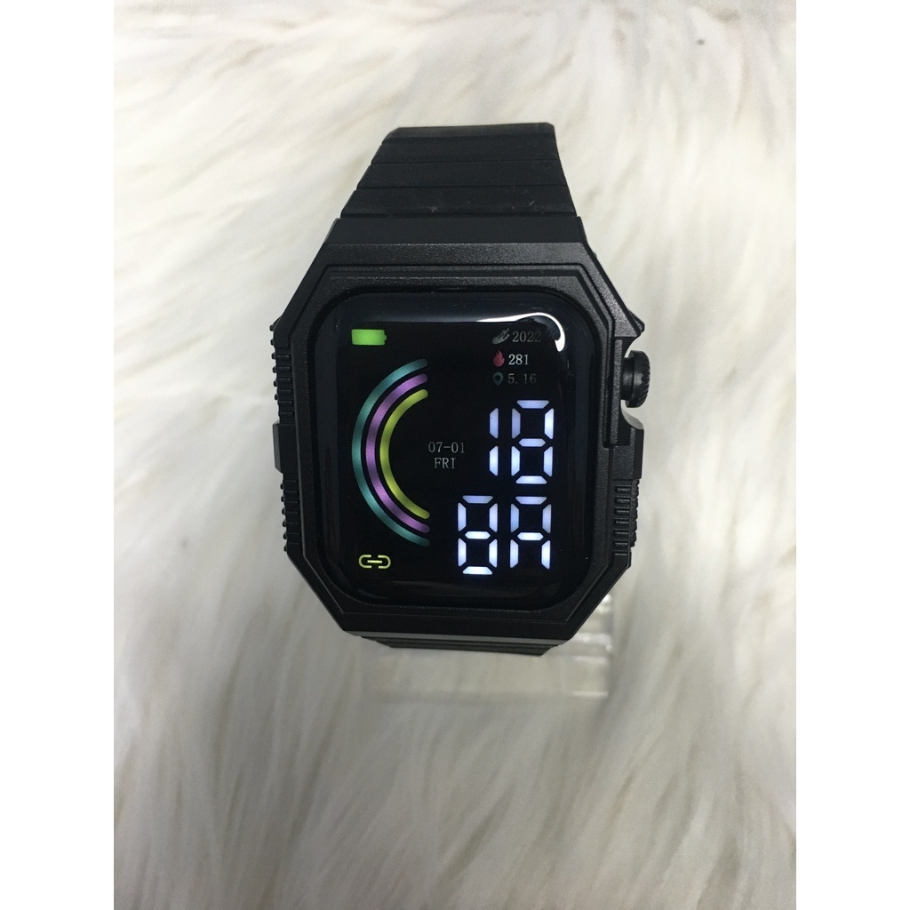 JAM TANGAN PRIA WANITA STRAP RUBBER LED R9S