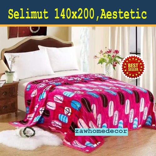 Selimut Dewasa SELIMUT BULU HALUS DEWASA MOTIF KEREN, 140x200 - Bulu Colour(W7A7) Selimut Bulu Tebal