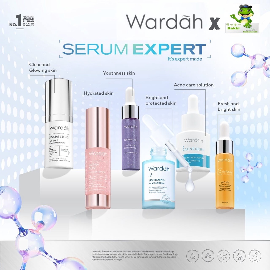 ❣️Rakkistore99❣️ Wardah Serum Expert SERIES | Lightening | Renew You | Crystal Secret | Acnederm | C-Defense | Hydra Rose