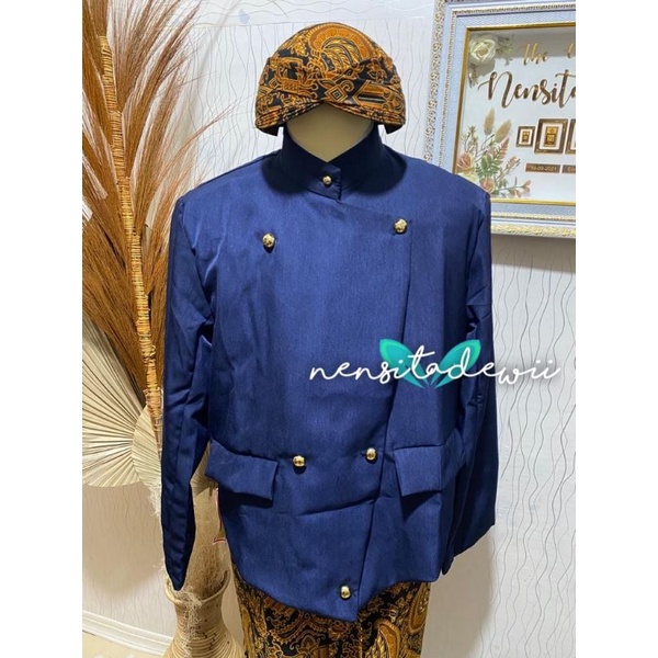 Set Baju Pager Bagus / Manggolo, Adat Jawa - Solo [Nuansa Navy]