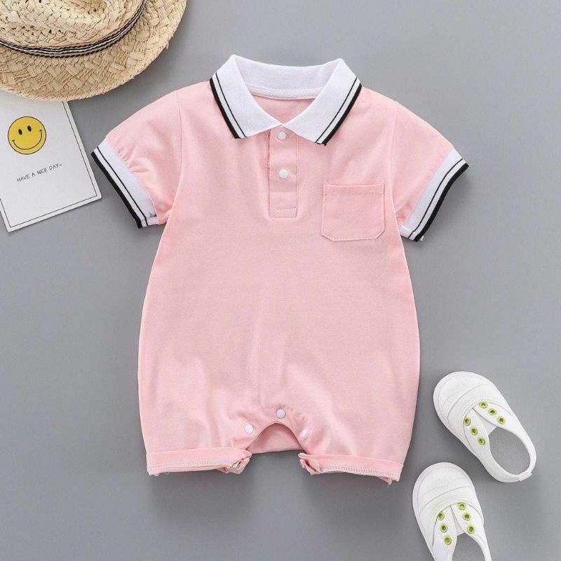 Romper Kerah Fashion bayi 0-12 bulan baju putih bayi