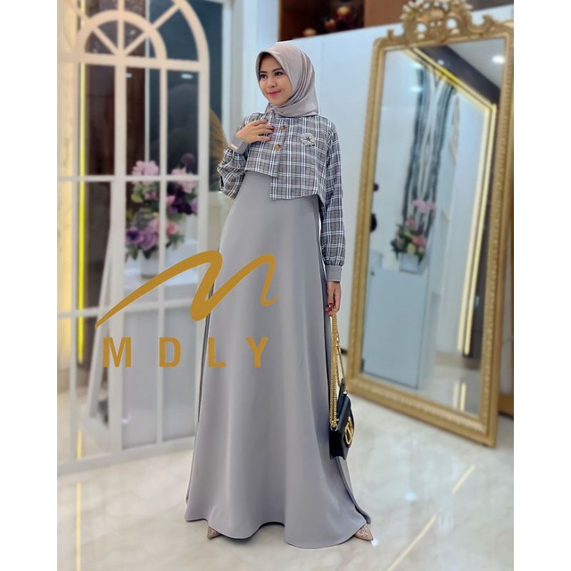 Gamis Dress Wanita Terbaru Savira Dress By MDly