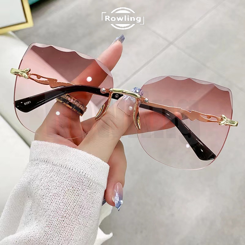 Rowling(ka-265)Sunglasses  Kacamata Hitam Kotak No frame Women Sunglasses Titanium New Arrival Import Kacamata Fashion