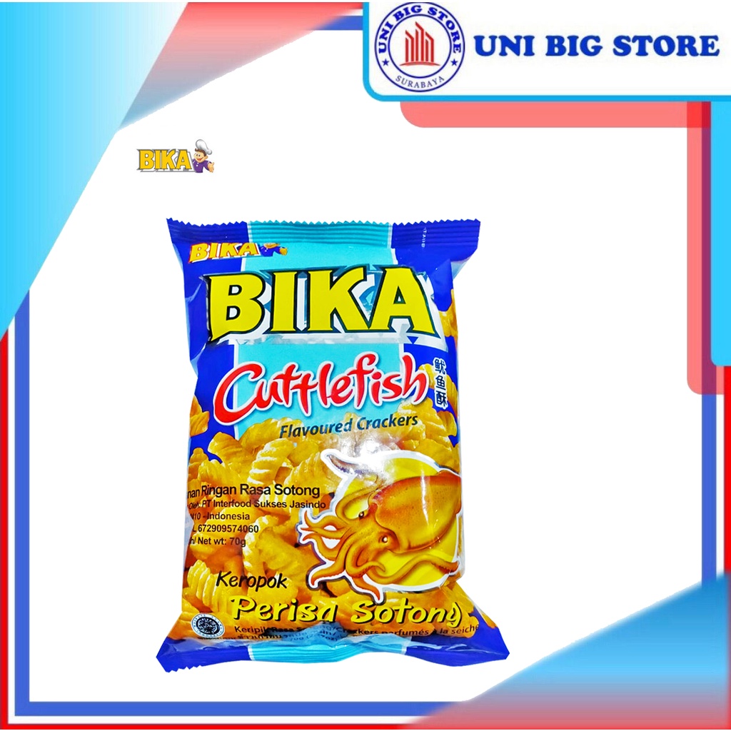 

BIKA Cuttlefish Crackers 70 gr Krupuk Sotong / Cumi