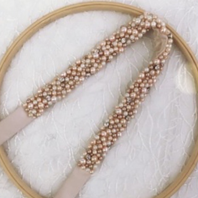 sabuk payet/sabuk kain payet/sabuk mutiara