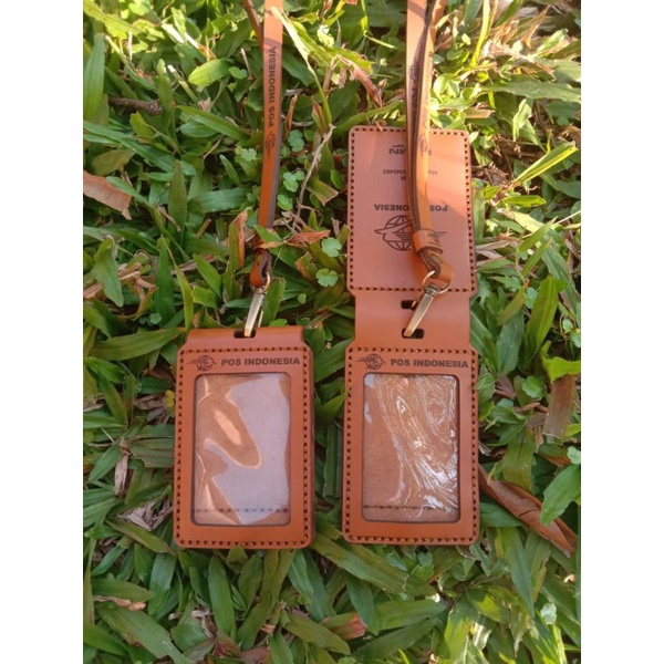 

lanyar kulit id car holder name tag kulit asli Pos indonesia