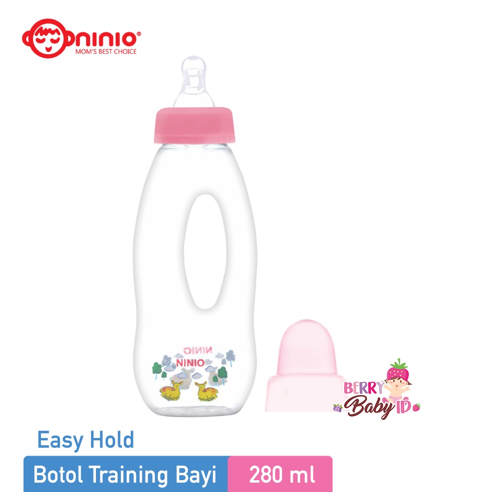 Ninio Easy Hold Training Bottle Botol Minum Bayi Anak 160 280 ml Berry Mart