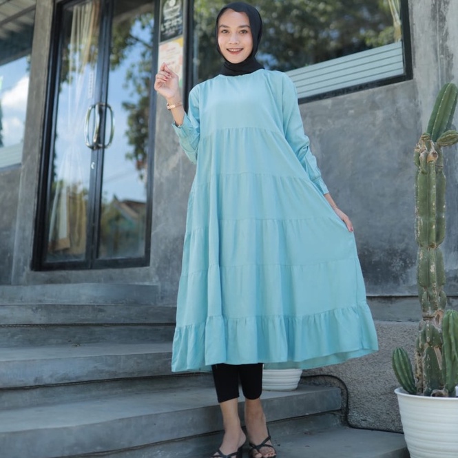 Naomi tunik polos rempel // tunik rayon wanita