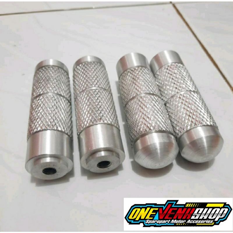 SET JALU STEP 12 DAN JALU KARET REM GIGI PERSENELING DRAT 10, SEPASANG KIRI KANAN JALU UNDERBONE UNIVERSAL