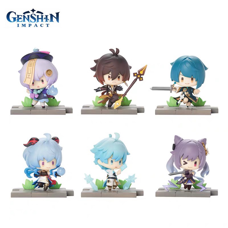 Mainan Action Figure Anime Genshin Impact Liyue Battlefield Heroes 2 Untuk Hadiah Fans