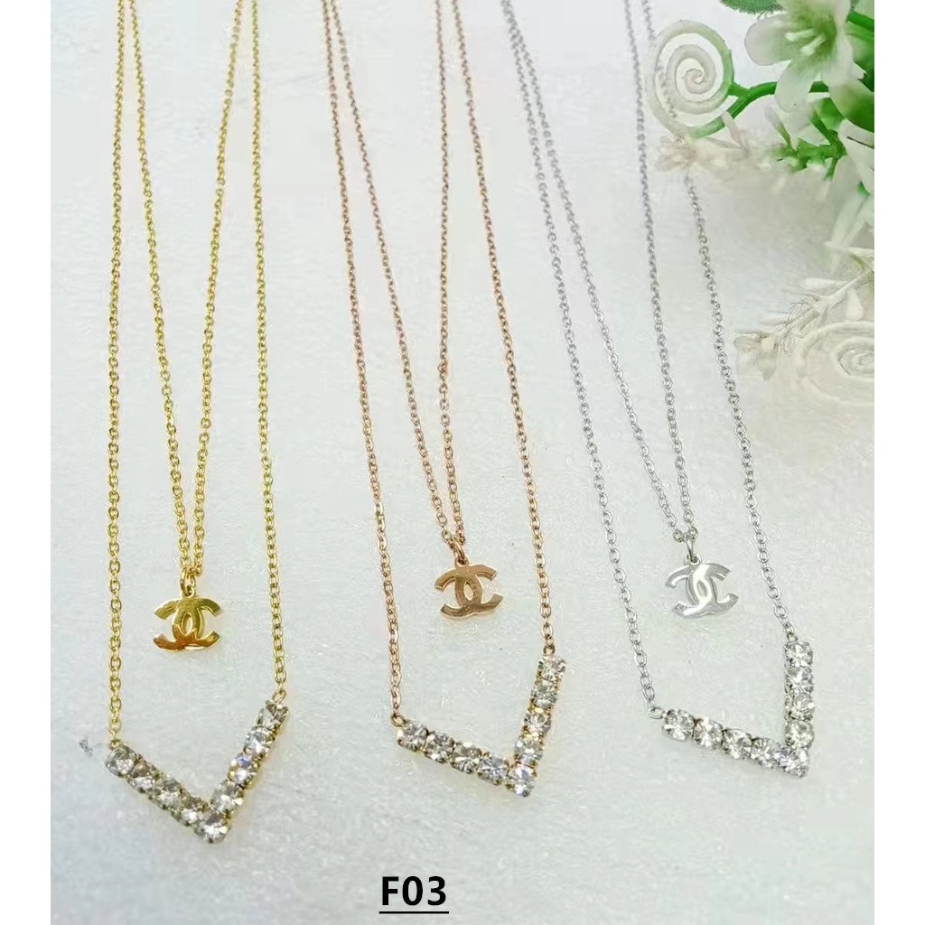 Kalung Titanium Permata Perhiasan Fashion F03-05