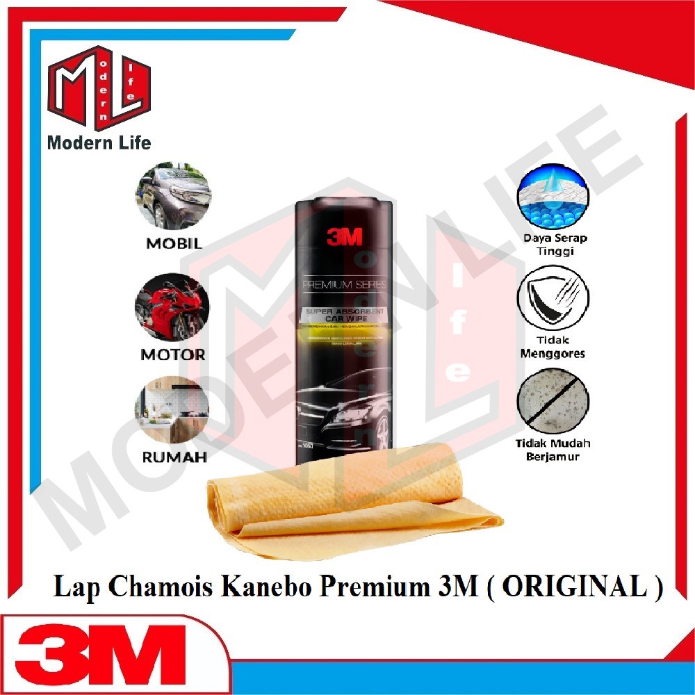 3M Premium Car Wipe (Chamois) Lap Chamois / Kanebo Jumbo 3M (ORIGINAL)