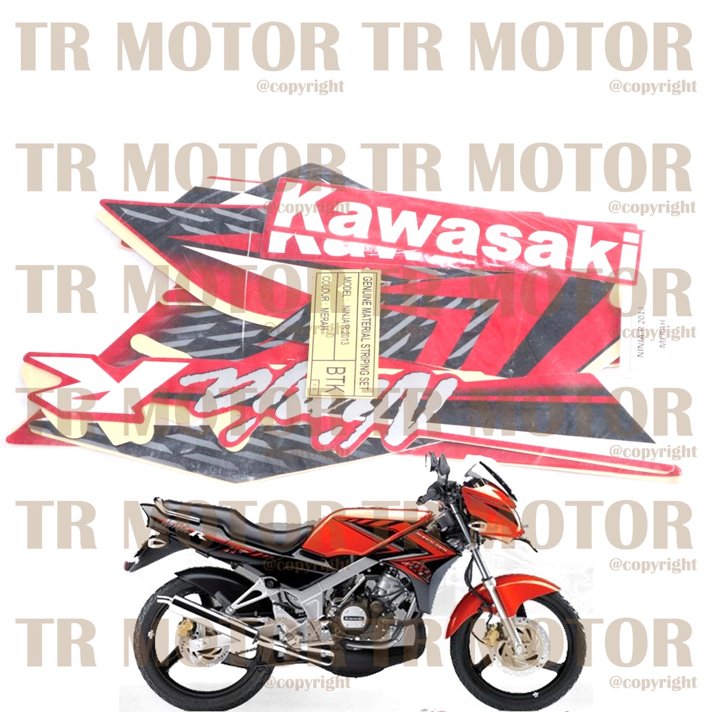 Stiker Motor Ninja R 2013 Sticker Striping Lis Full Set Motor