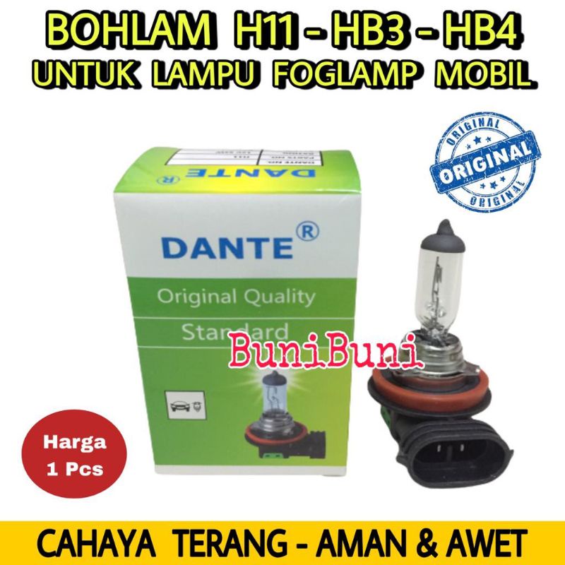 Bohlam Lampu Halogen H11 / HB3 9005 / HB4 9006 Untuk Lampu Kabut Foglamp Mobil Kualitas Premium