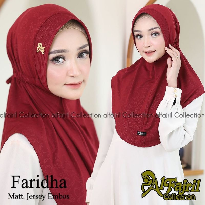 FARIDHA SERUT EMBOSS AL FAJRIL / JILBAB SERUT / JILBAB EMBOSS / HIJAB EMBOSS / JILBAB MOTIF / HIJAB SERUT / JILBAB INSTAN / JILBAB ORI