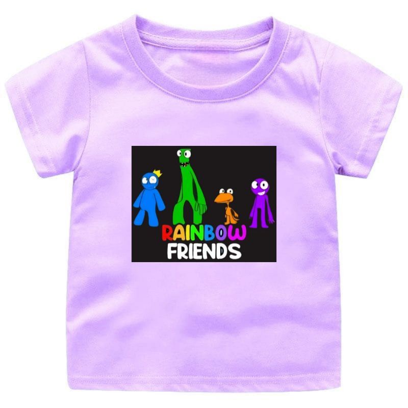 BAJU VIRAL  KAOS  ATASAN ANAK CEWEK COWOK VIRAL RAINBOW FRIENDS 1-12TAHUN