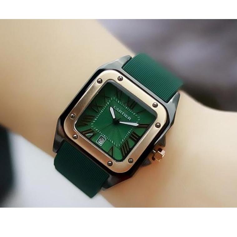 [H-UIQ ✉] JAM TANGAN WANITA CARTIER STRAP RUBBER TANGGAL AKTIF AJ_WATCH17-trending