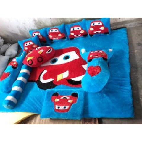 SURPET KARAKTER KASUR LANTAI KASUR KARAKTER MOTIF CAR FULL SET